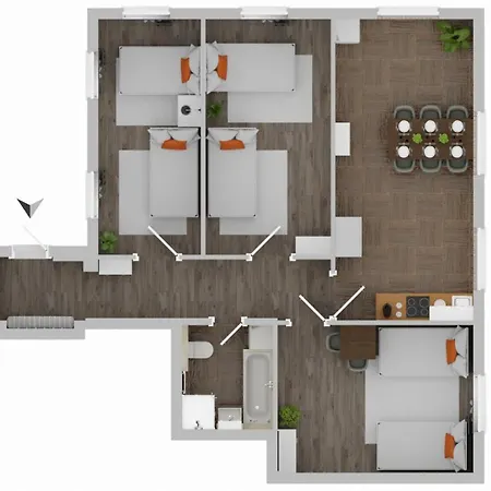 Appartement Budgetroom 3 Bedroom Perfect For Teams *
